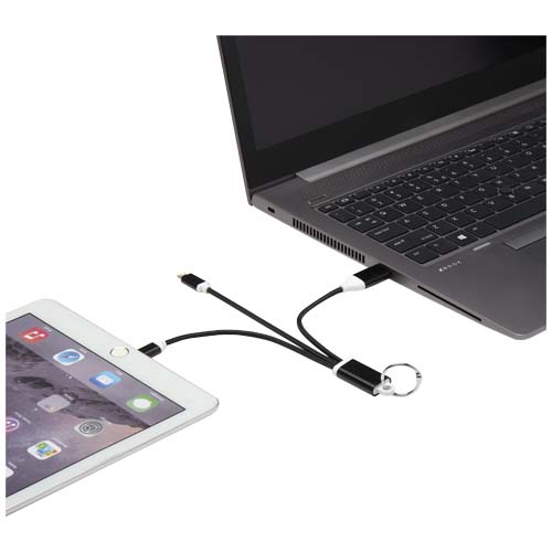 Metal Nabíjecí kabel 4v1 z recyklovaného hliníku s klíčenkou