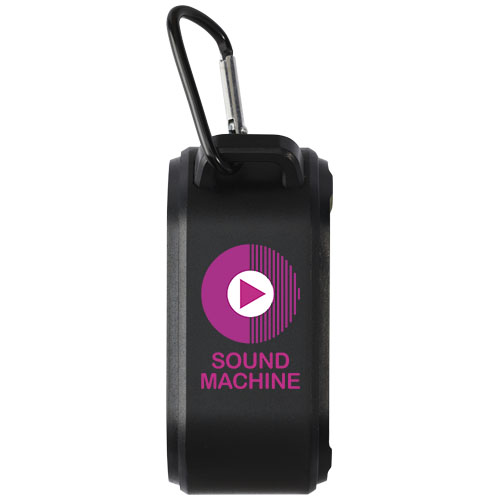 Solo 3W IPX5 solární Bluetooth® reproduktor z RCS recyklovaného plastu s karabinou