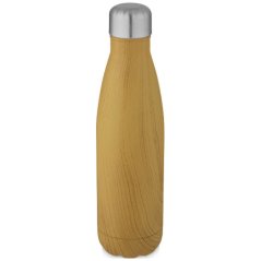 Nerezová lahev s vakuovou izolací o objemu 500 ml s dřevěným potiskem Cove