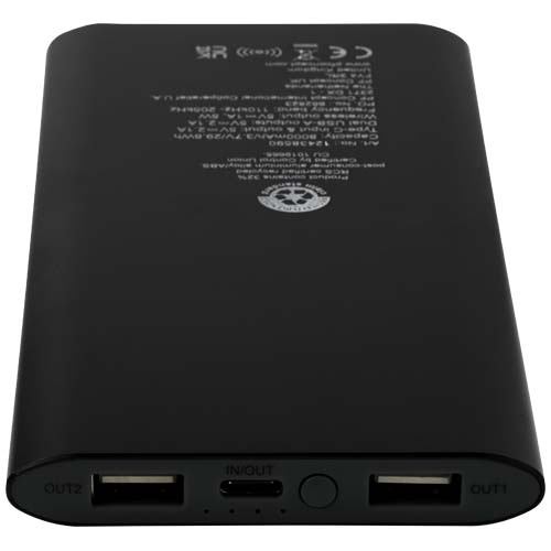 Juice 8000mAh bezdrátová powerbanka typu C z recyklovaného hliníku