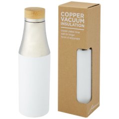 Nerezová termo láhev o objemu 540 ml s měděnou vakuovou izolací a bambusovým víčkem Hulan