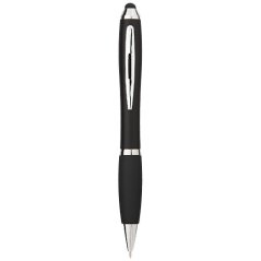 Barevné kuličkové pero a stylus Nash s černým úchopem