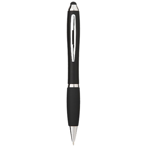 Barevné kuličkové pero a stylus Nash s černým úchopem
