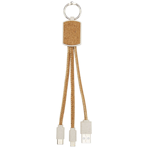 Napájecí kabel z pšeničné slámy a korku Bates 3-v-1