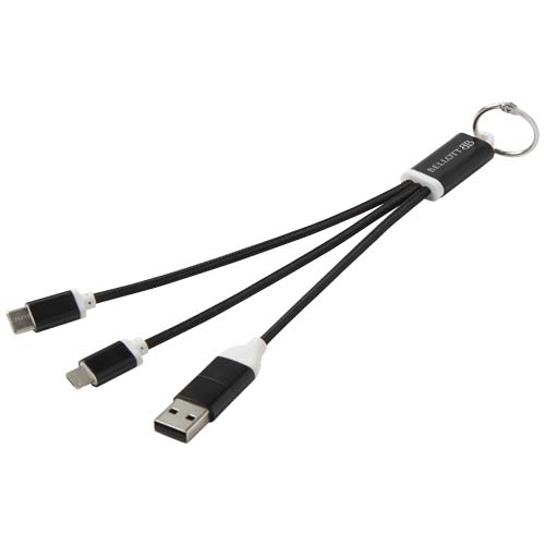Metal Nabíjecí kabel 4v1 z recyklovaného hliníku s klíčenkou